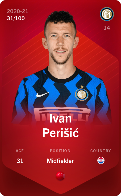 Sorare - Sorare Official - Ivan Perišić 2020-21 • Rare 31/100 - NFT # 59488797601295151268555107188388502848803732746334861367370622253303793006930