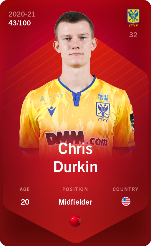 Sorare - Sorare Official - Chris Durkin 2020-21 • Rare 43/100 - NFT # 102997385329752598604607375754350524692710735212231151644709118378738364159492