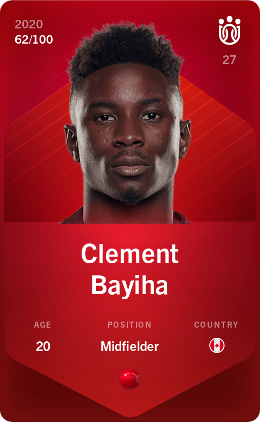 Sorare - Sorare Official - Clement Bayiha 2020-21 • Rare 62/100 - NFT # 55334807140921741559110807158563901098830824323116301529980354037694263793054