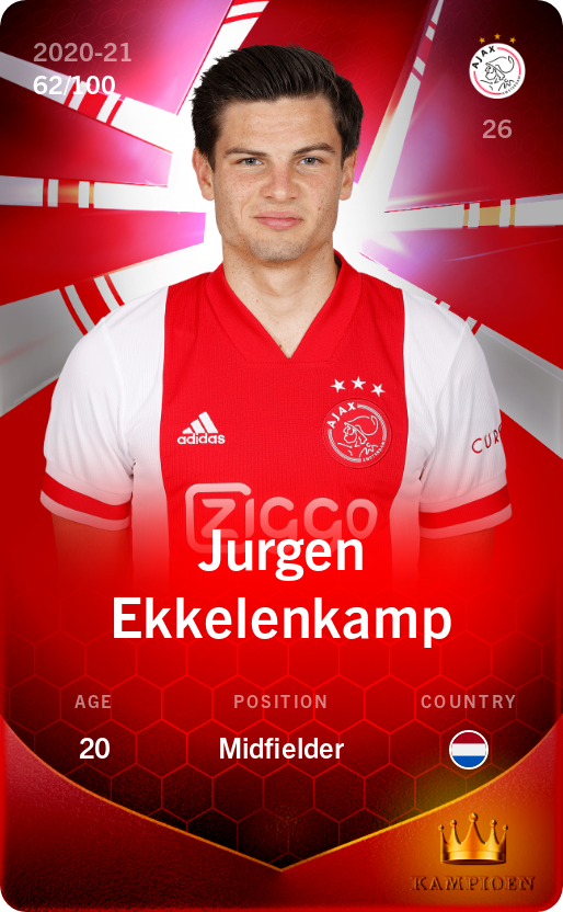 Sorare - Sorare Official - Jurgen Ekkelenkamp 2020-21 • Rare 62/100 - NFT # 69038588685046295421436850850327725466465335165977688140968560464610707091050