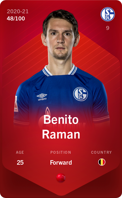 Sorare - Sorare Official - Benito Raman 2020-21 • Rare 48/100 - NFT # 79468584269212859736111477797111458444520598894287323041165065976795155307494