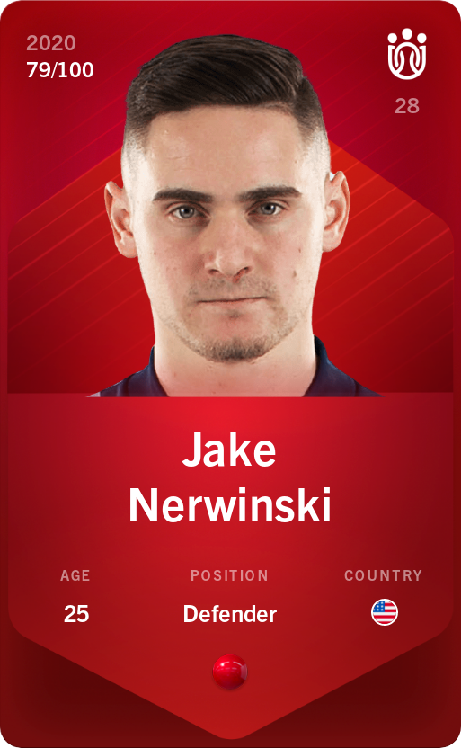 Sorare - Sorare Official - Jake Nerwinski 2020-21 • Rare 79/100 - NFT # 63819971536171718972504663027882848228803830267941897991656954010765049342699