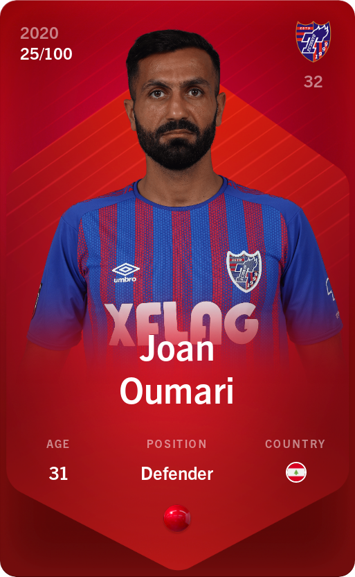 Sorare - Sorare Official - Joan Oumari 2020-21 • Rare 25/100 - NFT # 11703685671498672143435401541040550534987880330107337073991449096350854789165