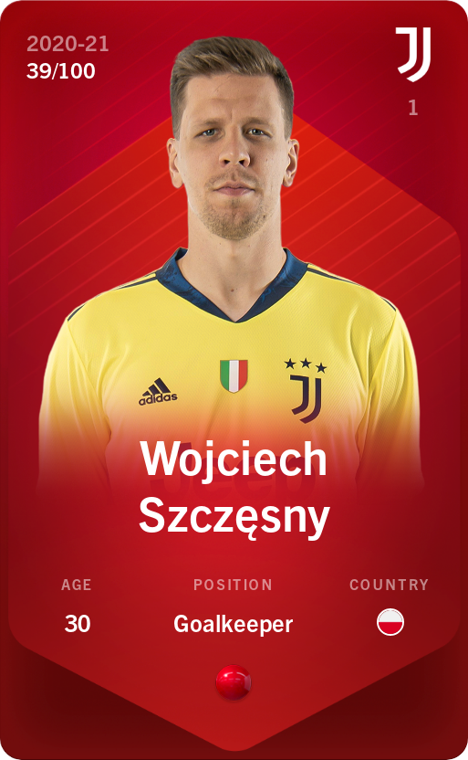 Sorare - Sorare Official - Wojciech Szczęsny 2020-21 • Rare 39/100 - NFT # 77752916849516274479538135542990905191984703016520234424337251418432780253895