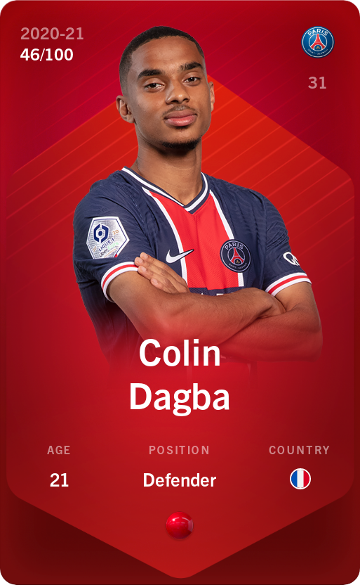 Sorare - Sorare Official - Colin Dagba 2020-21 • Rare 46/100 - NFT # 22255954923147199119663870135384687997293477912725194897586633897457017225306