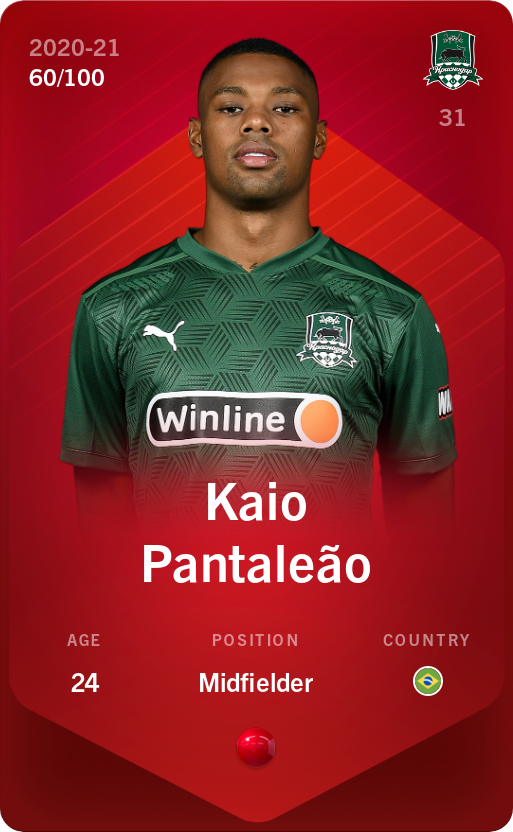 Sorare - Sorare Official - Kaio Pantaleão 2020-21 • Rare 60/100 - NFT # 16727965980007796254499351237420851983046622387120030725751671715414009382198