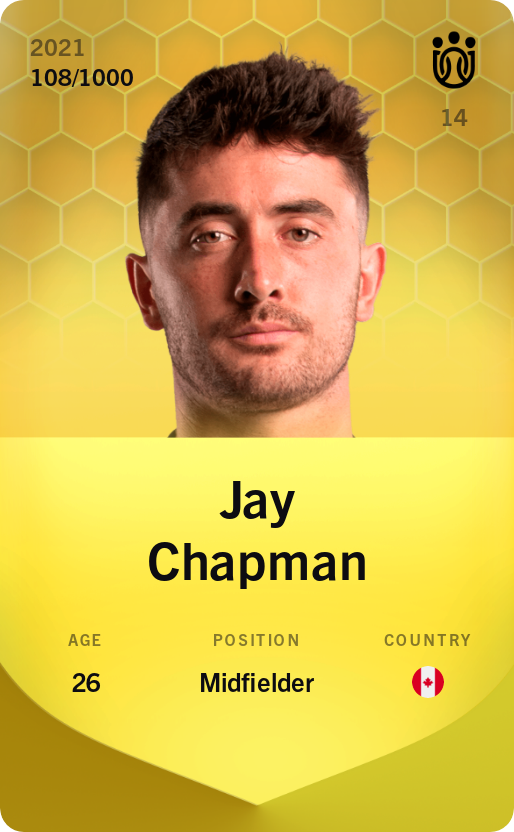 Sorare - Sorare Official - Jay Chapman 2021-22 • Limited 108/1000 - NFT # 18242346730157394858609433325008827777823175255160477308005536315835157623030