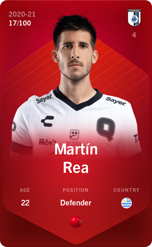 Sorare - Sorare Official - Martín Rea 2020-21 • Rare 17/100 - NFT # 10419023407774290520814534874622302067674429081798843578652124019864454651788