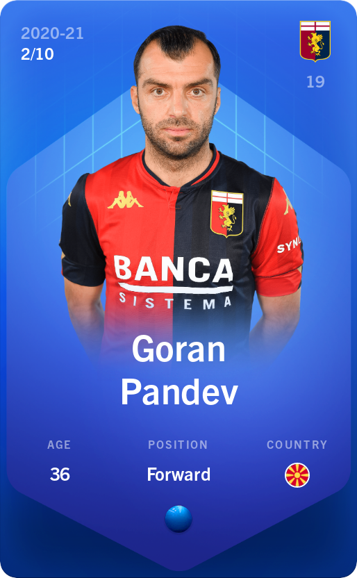 Sorare - Sorare Official - Goran Pandev 2020-21 • Super Rare 2/10 - NFT # 68292478421167334250428825792578240687418209732005757254198539585120510803179