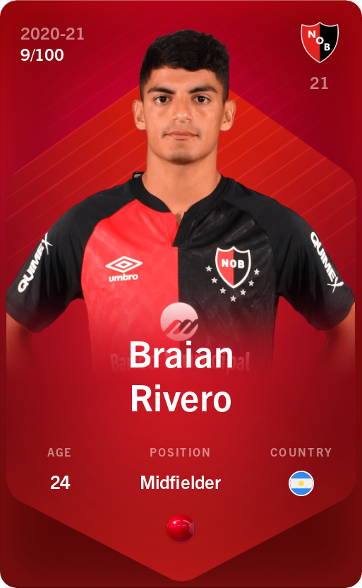 Sorare - Sorare Official - Braian Rivero 2020-21 • Rare 9/100 - NFT # 9930171208442859865445075254119094814214031365018171827258080953002725767149