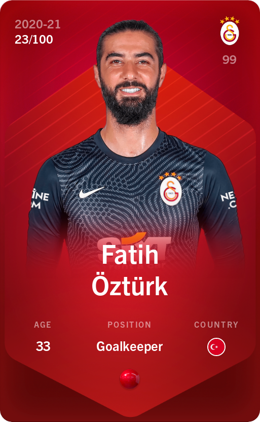 Sorare - Sorare Official - Fatih Öztürk 2020-21 • Rare 23/100 - NFT # 79900329032531074845557910361925885649489556522564512143744737399356583346798