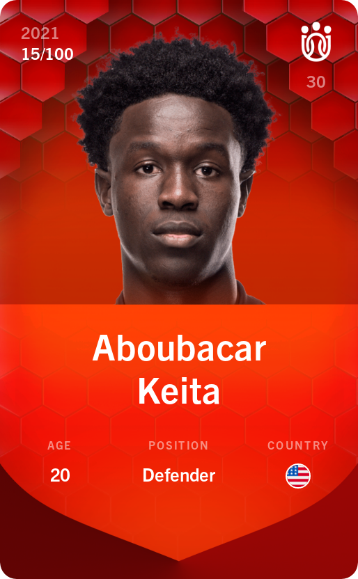 Sorare - Sorare Official - Aboubacar Keita 2021-22 • Rare 15/100 - NFT # 31761192113503293997871160629002703310367916884754646052994563600206161306719