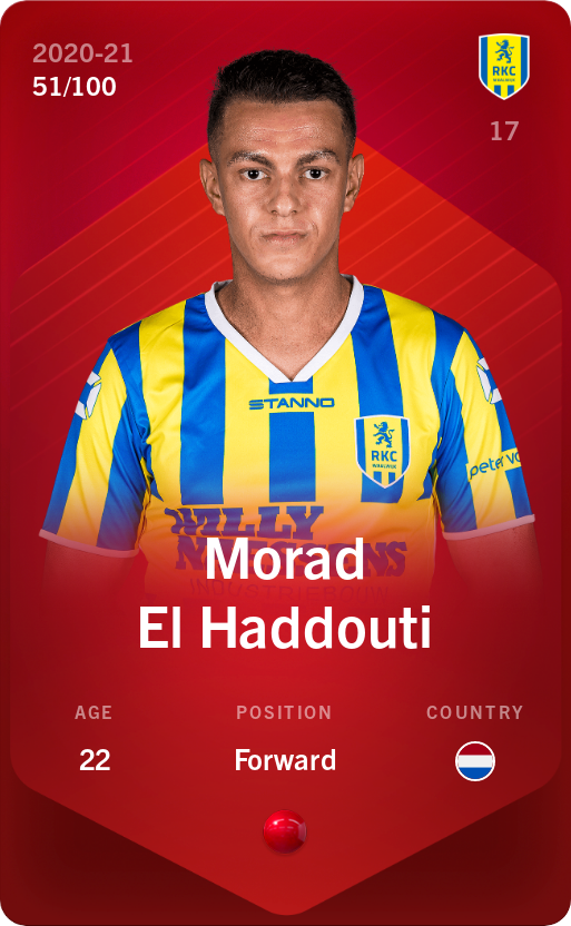 Sorare - Sorare Official - Morad El Haddouti 2020-21 • Rare 51/100 - NFT # 71852641501375717851338604080913618955431162569356269163138833338479803071782