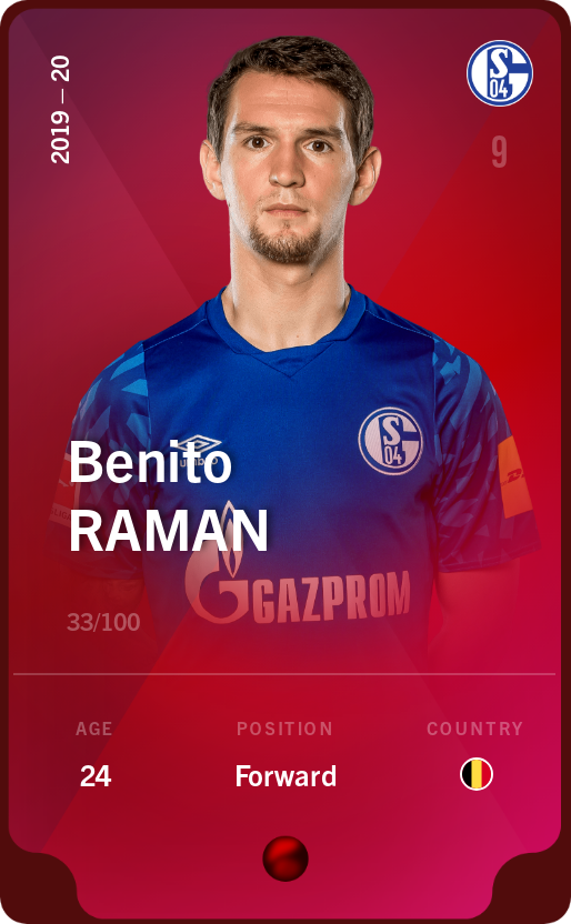 Sorare - Sorare Official - Benito Raman 2019-20 • Rare 33/100 - NFT # 100761923403238710633556601295352485454345462484316505718641826810773123697439