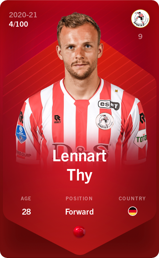 Sorare - Sorare Official - Lennart Thy 2020-21 • Rare 4/100 - NFT # 24836523369288229968353025865541213031552553850696149595672463601400671634687