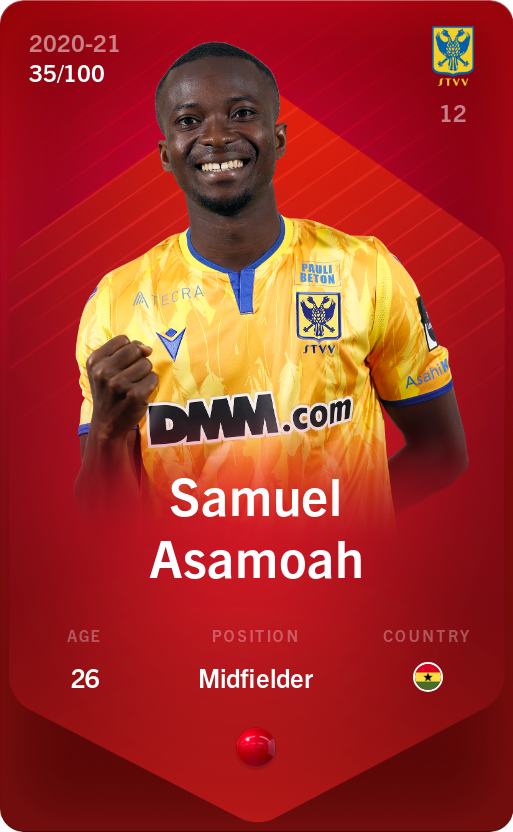 Sorare - Sorare Official - Samuel Asamoah 2020-21 • Rare 35/100 - NFT # 48207151204153597246657252909143539906731506971400256536636344805752947862040