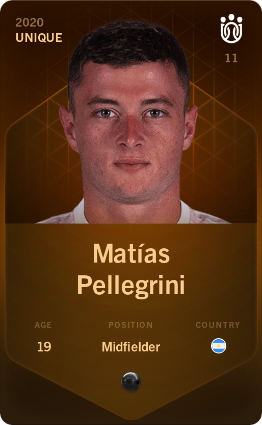 Sorare - Sorare Official - Matías Pellegrini 2020-21 • Unique - NFT # 74162701547550613298104482202096631952459368255367827224856034883471523838148