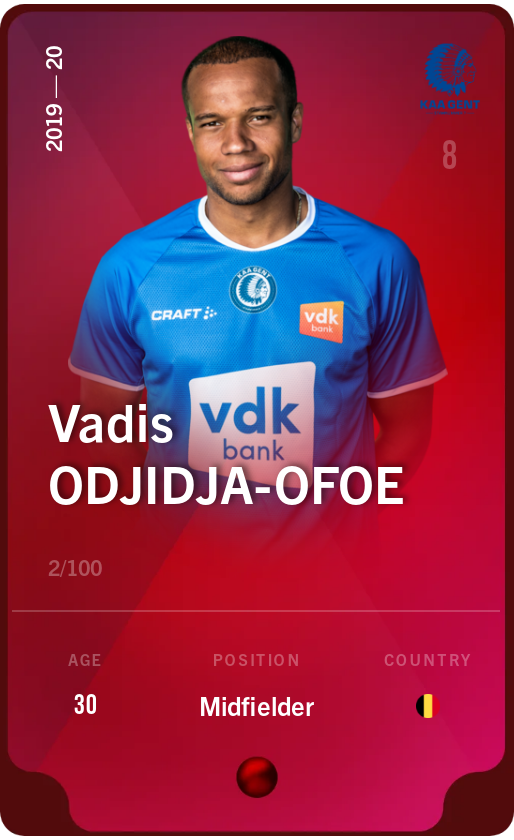 Sorare - Sorare Official - Vadis Odjidja-Ofoe 2019-20 • Rare 2/100 - NFT # 106968161393084760015107704918632770232193380604329608908165926030754006959432