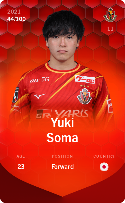 Sorare - Sorare Official - Yuki Soma 2021-22 • Rare 44/100 - NFT # 41907918641710600847922957996337091906052212512683622505411642108578855888501