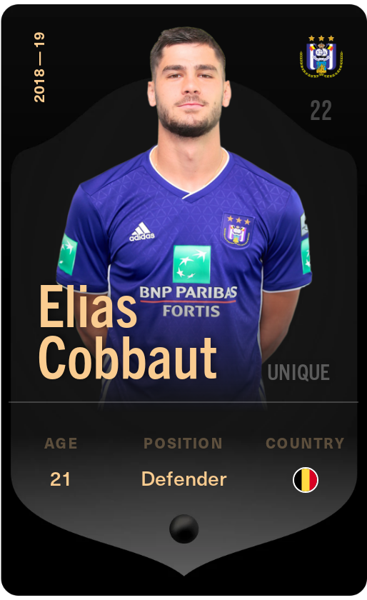 Sorare - Sorare Official - Elias Cobbaut 2018-19 • Unique - NFT # 89160824536884933734693828183084375350864921707395542549437934378416001475469