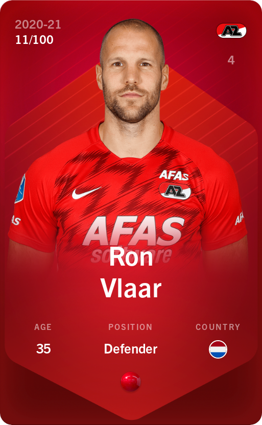 Sorare - Sorare Official - Ron Vlaar 2020-21 • Rare 11/100 - NFT # 14549798517826045228743080427653136626179160711668592529022404271097702271172
