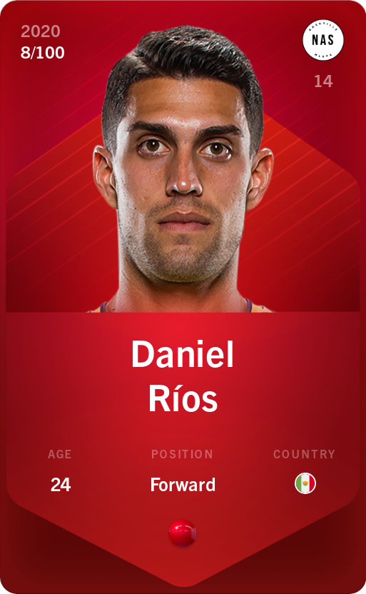 Sorare - Sorare Official - Daniel Ríos 2020-21 • Rare 8/100 - NFT # 95945526317930780358917731229582984401371904790979334555485163978085468331988