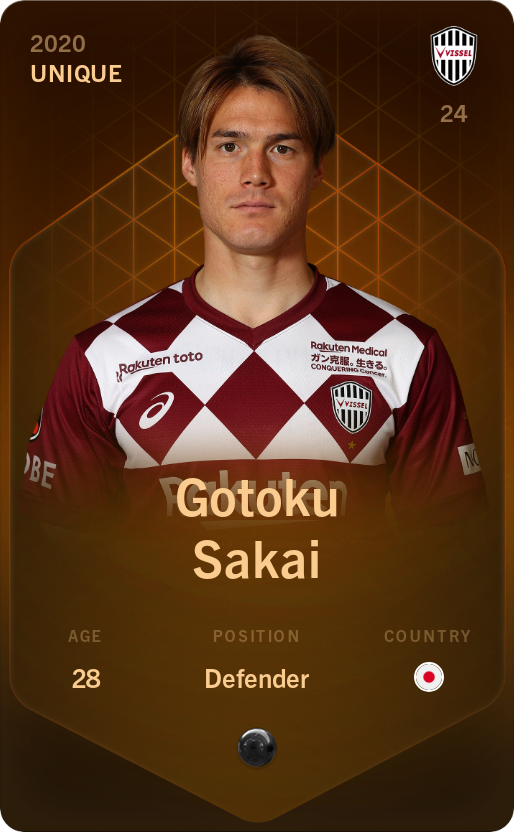 Sorare - Sorare Official - Gotoku Sakai 2020-21 • Unique - NFT # 53544072738242266193071823634010153642418925581084462451316867048546490745521