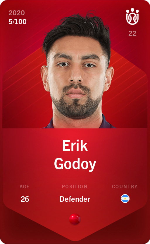 Sorare - Sorare Official - Erik Godoy 2020-21 • Rare 5/100 - NFT # 1675181074700797844222204541589674115537737035734541385686478722831744001796