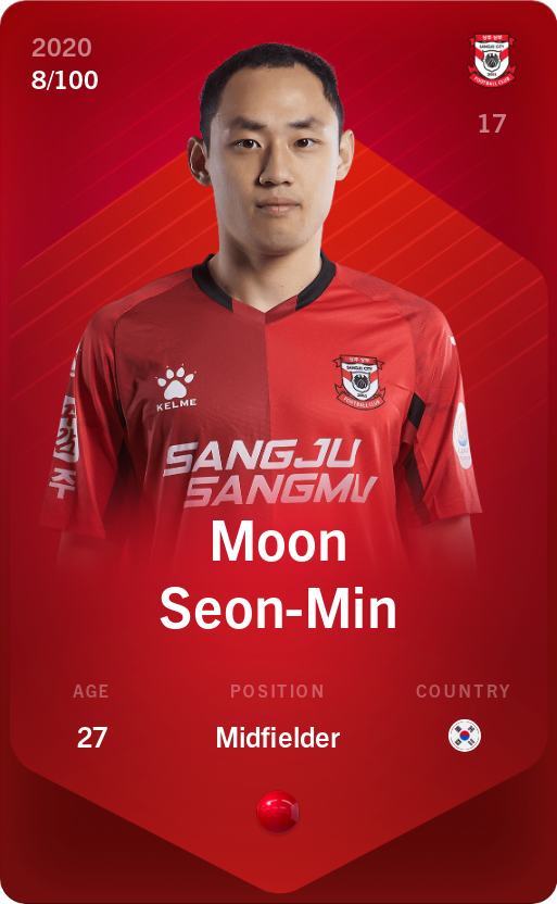 Sorare - Sorare Official - Moon Seon-Min 2020-21 • Rare 8/100 - NFT # 16587110225157292990063605033894099402253062667935105724497605438461098869843