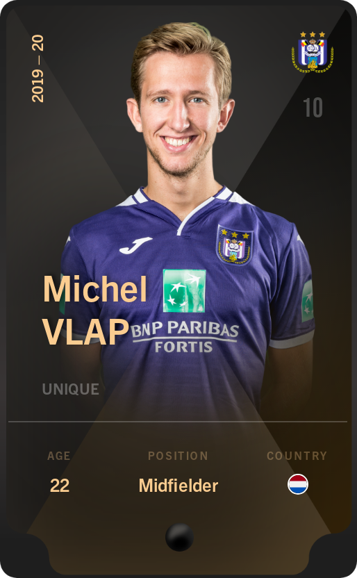 Sorare - Sorare Official - Michel Vlap 2019-20 • Unique - NFT # 24694985855643327928896143452248376571299196641072858089567874054160274841999
