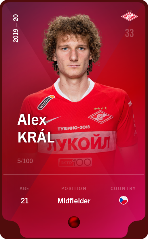 Sorare - Sorare Official - Alex Král 2019-20 • Rare 5/100 - NFT # 1811942360599259487050116748604920107370859586570218909912968006884998841960
