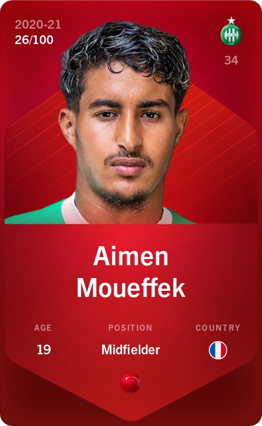 Sorare - Sorare Official - Aimen Moueffek 2020-21 • Rare 26/100 - NFT # 1479026741210417136988708797919503946352304836866448126726409171917376065308