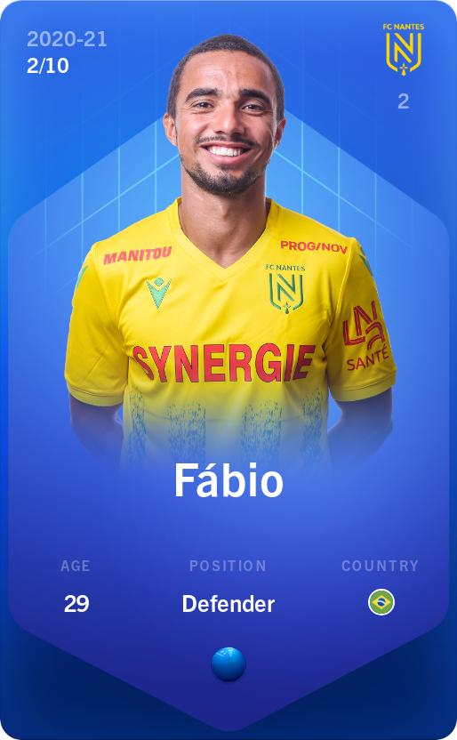 Sorare - Sorare Official - Fábio 2020-21 • Super Rare 2/10 - NFT # 22904927053139473417836383494489613023714979126330687391338985585246498379489