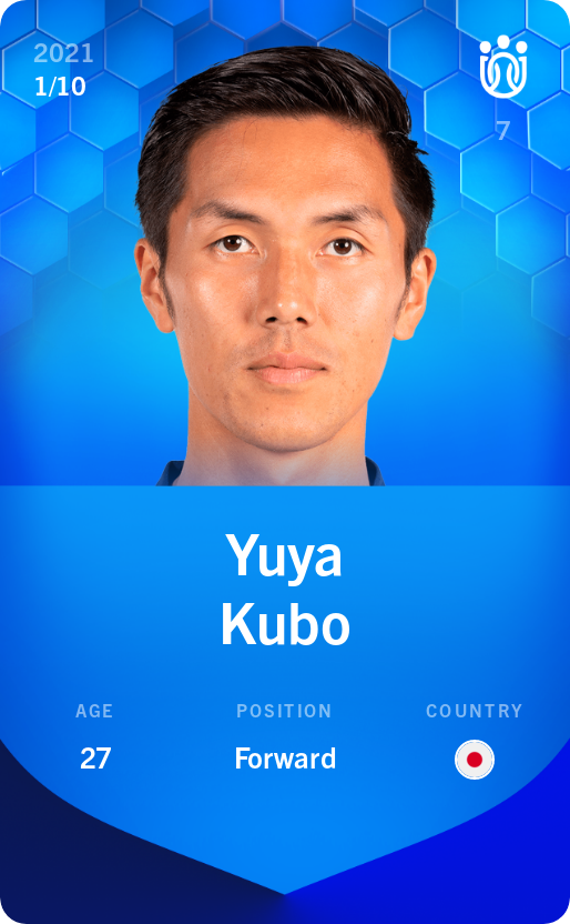 Sorare - Sorare Official - Yuya Kubo 2021-22 • Super Rare 1/10 - NFT # 2922957190658278596423388103892700893556761360715386601404916151682983635295