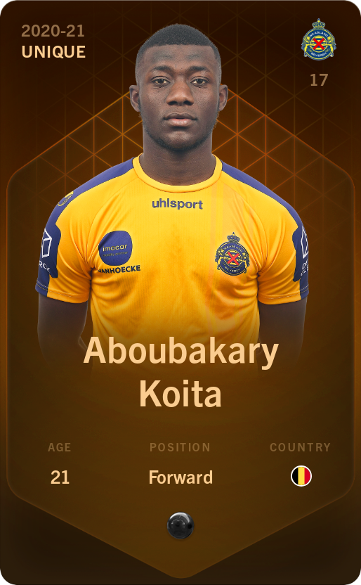 Sorare - Sorare Official - Aboubakary Koita 2020-21 • Unique - NFT # 106056182221524077672053018217961902234123734627735510957049030060811357376303