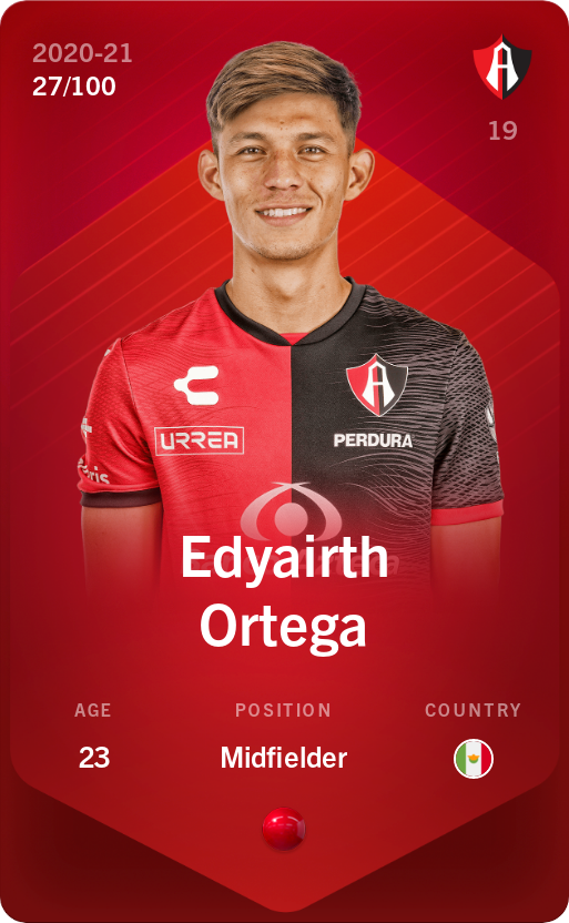 Sorare - Sorare Official - Edyairth Ortega 2020-21 • Rare 27/100 - NFT # 65839941246913126456158444477850562578882841191255666978223120959138010892169
