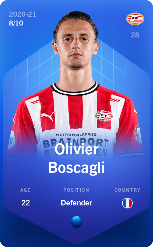 Sorare - Sorare Official - Olivier Boscagli 2020-21 • Super Rare 8/10 - NFT # 68293647315871078104933760047737384452451207562052548237769932127227265731631