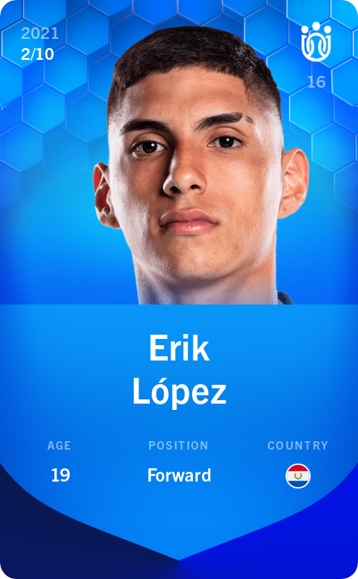 Sorare - Sorare Official - Erik López 2021-22 • Super Rare 2/10 - NFT # 93578299736608938045227738306721373229158268636582679239060168654025879268237