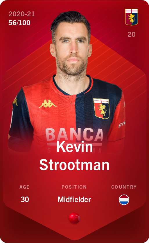 Sorare - Sorare Official - Kevin Strootman 2020-21 • Rare 56/100 - NFT # 13774636061236577025364221003863903903225816539561078980704727613606590213067