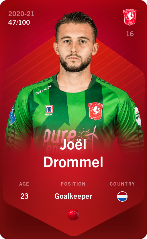 Sorare - Sorare Official - Joël Drommel 2020-21 • Rare 47/100 - NFT # 87445136357909717722883365927168455378459804808330152122233980382822282581435