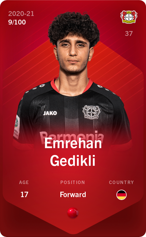 Sorare - Sorare Official - Emrehan Gedikli 2020-21 • Rare 9/100 - NFT # 84063988555714852826055906918748611928595944716501011573937866434809443157363