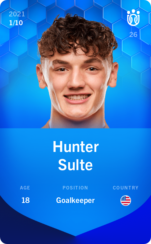 Sorare - Sorare Official - Hunter Sulte 2021-22 • Super Rare 1/10 - NFT # 87497195707445300940943812894016900152525542616139602673358437012581175689340