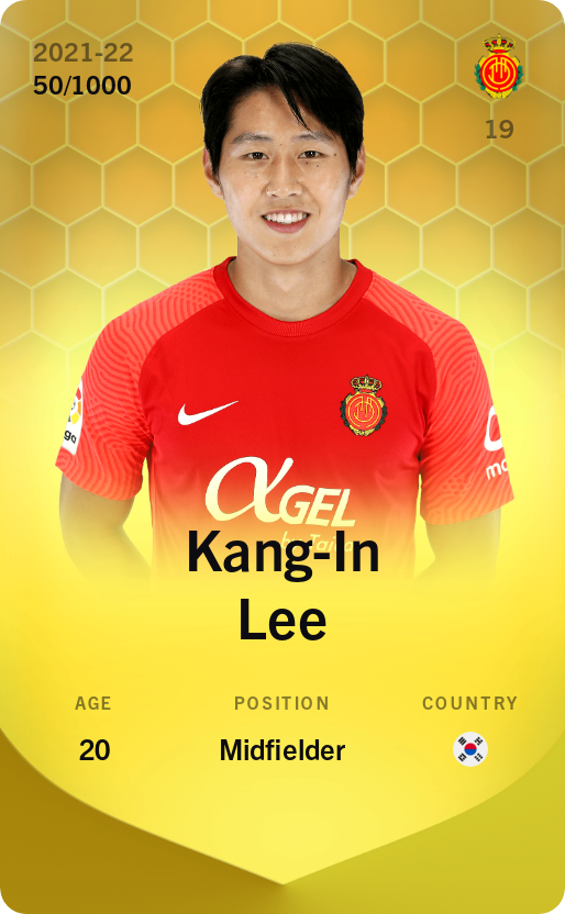 Sorare - Sorare Official - Kang-In Lee 2021-22 • Limited 50/1000 - NFT # 32605547206901474673121554835918346721964346183203034406349592081821009882899