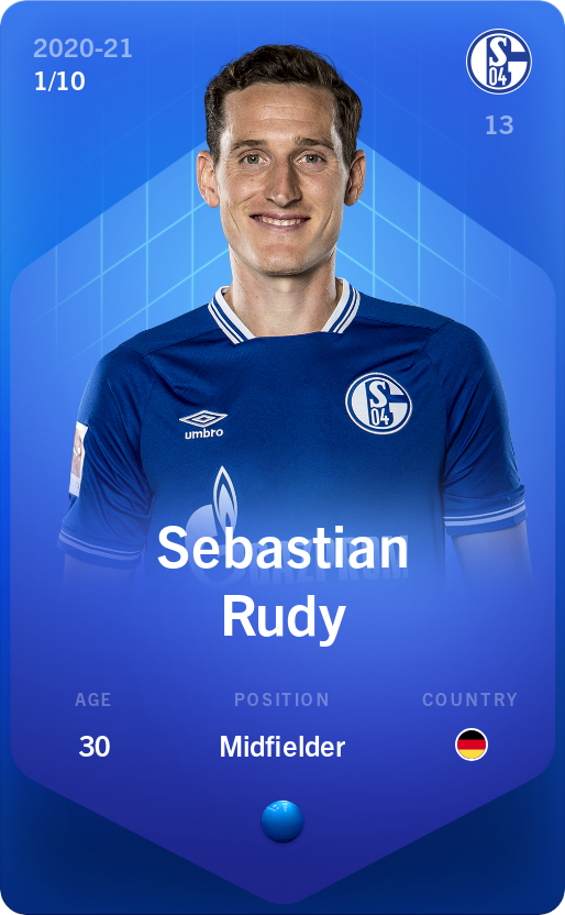 Sorare - Sorare Official - Sebastian Rudy 2020-21 • Super Rare 1/10 - NFT # 14720838245284229140646121939295633477060815078566771494556809498821975561324