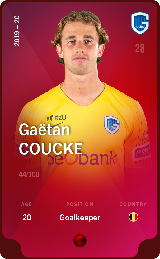 Sorare - Sorare Official - Gaëtan Coucke 2019-20 • Rare 44/100 - NFT # 2961524992696286450712786832406974374618484449518440379483911308955845162532