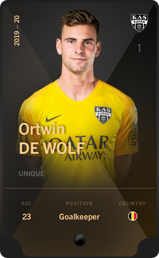Sorare - Sorare Official - Ortwin De Wolf 2019-20 • Unique - NFT # 44112075704498241607646234612977161629446872809226678866937748145225861122320