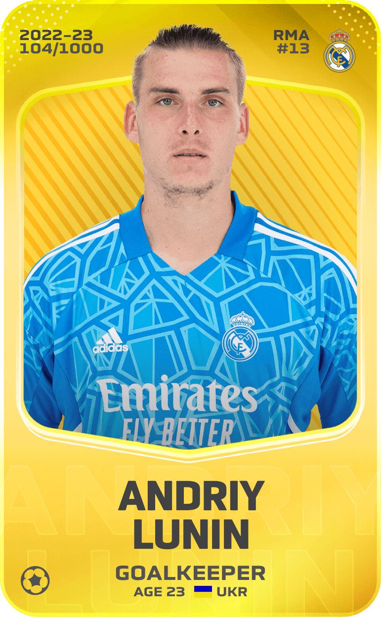 Andriy Lunin 2022-23 • Limited 104/1000