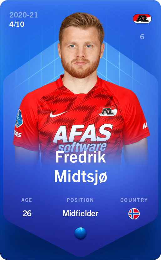 Sorare - Sorare Official - Fredrik Midtsjø 2020-21 • Super Rare 4/10 - NFT # 91326160455034954499264963612801732369495861595083770323540543078291893361597