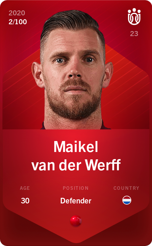 Sorare - Sorare Official - Maikel van der Werff 2020-21 • Rare 2/100 - NFT # 67545934601112978492124253591508505413643473423676740481827375491232029464166