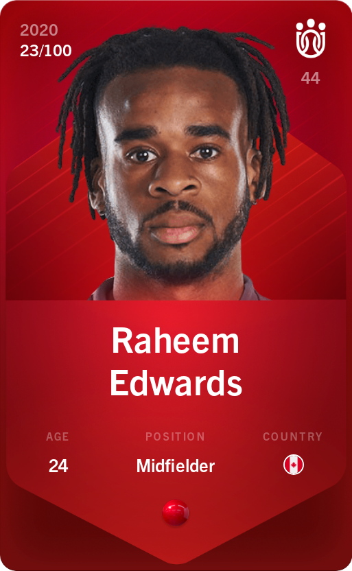 Sorare - Sorare Official - Raheem Edwards 2020-21 • Rare 23/100 - NFT # 30179663307565510024987843449544454313407142128772869457396832470622101086516